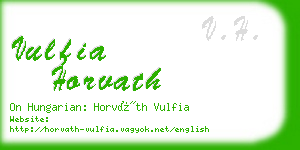 vulfia horvath business card